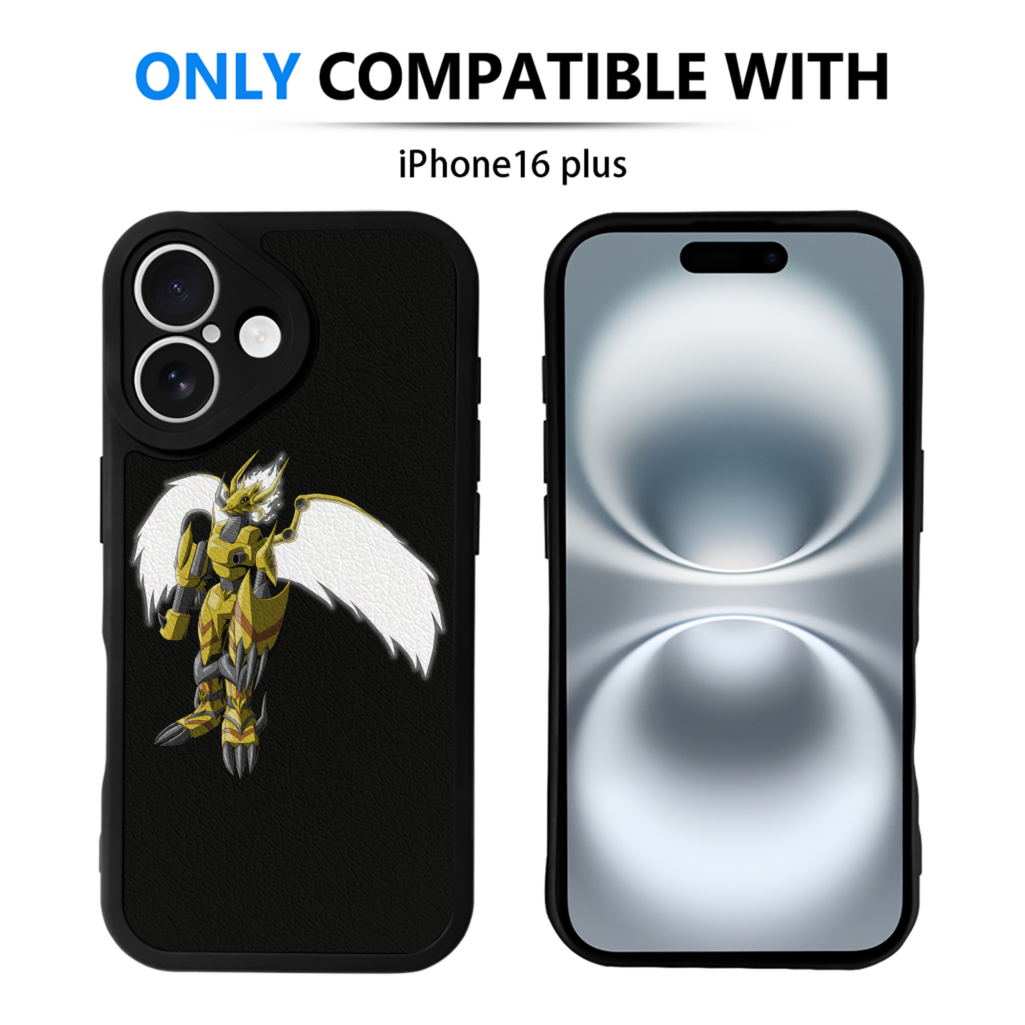 （画像用） Digimon デジタルモンスター/デジモン 【iPhone 16シリーズ対応】シリコンスマホケース（レザー調） 材質：シリコン
